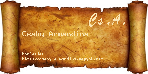 Csaby Armandina névjegykártya